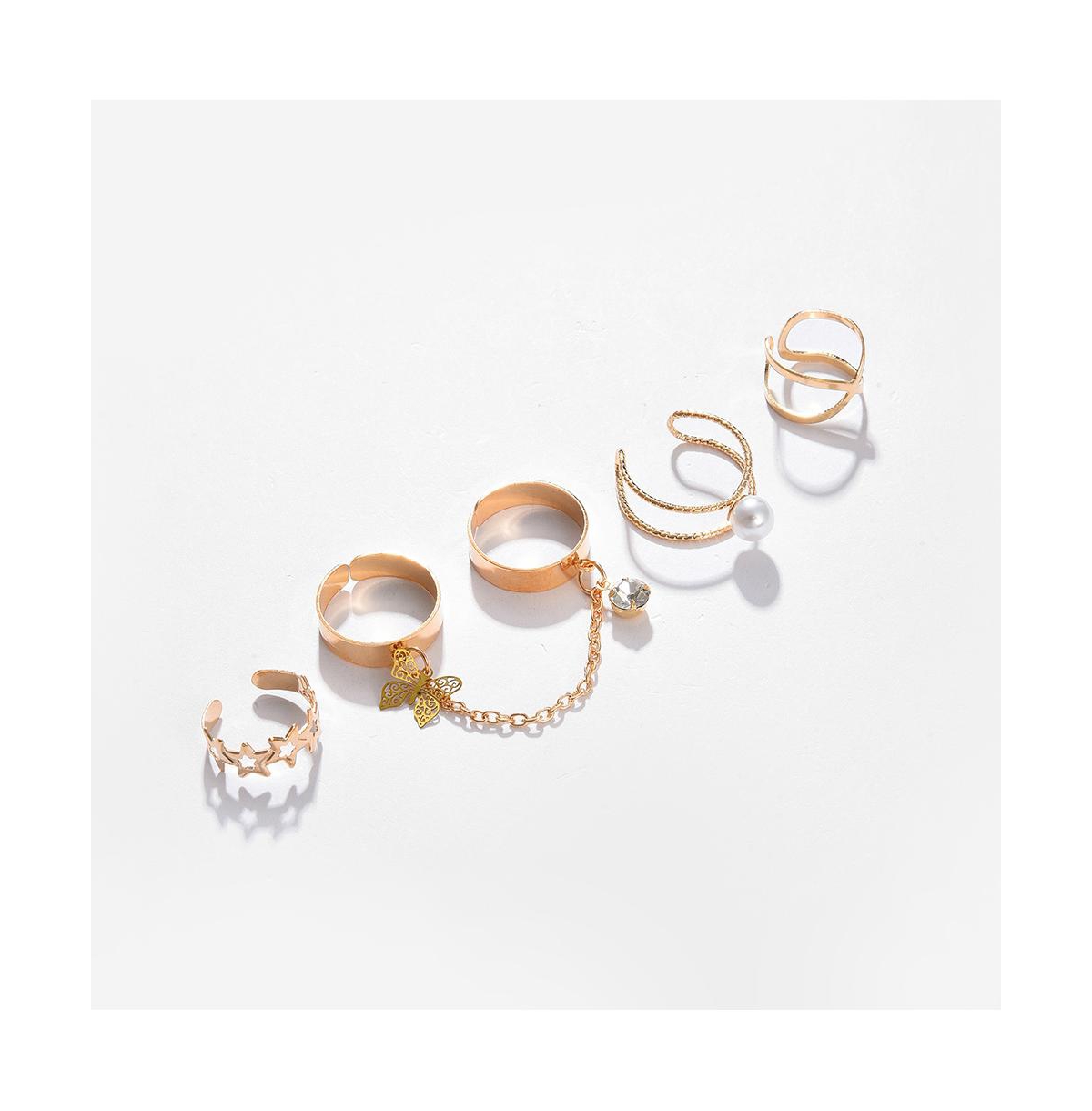 Sohi Women's Minimal Multi-Layer Ring