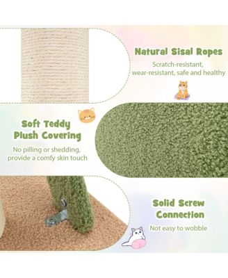 Floor to Ceiling Cat Tree w/ 86''-99.5'' Adjustable Height Space Capsule Condo