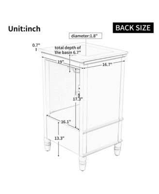 Bathroom Vanity with Sink, Bathroom Cabinet with Two Doors A Drawer Black