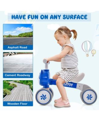 Baby Balance Bike No Pedal Lightweight Infant 4 Wheels Baby Bicycle