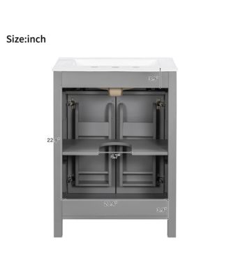 Solid Wood Bathroom Vanity Base Cabinet with Drawer