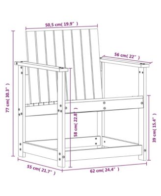 Garden Lounge Set Natural Wood Solid Douglas Fir wood Medium