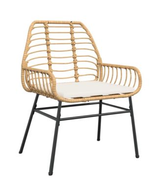 Garden Chair Brown PE rattan Medium Removable Covers