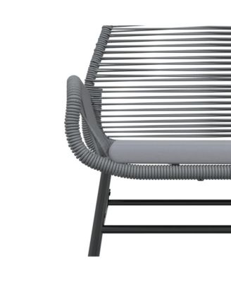 Garden Chair Grey PE rattan Medium Durable Garden Chair