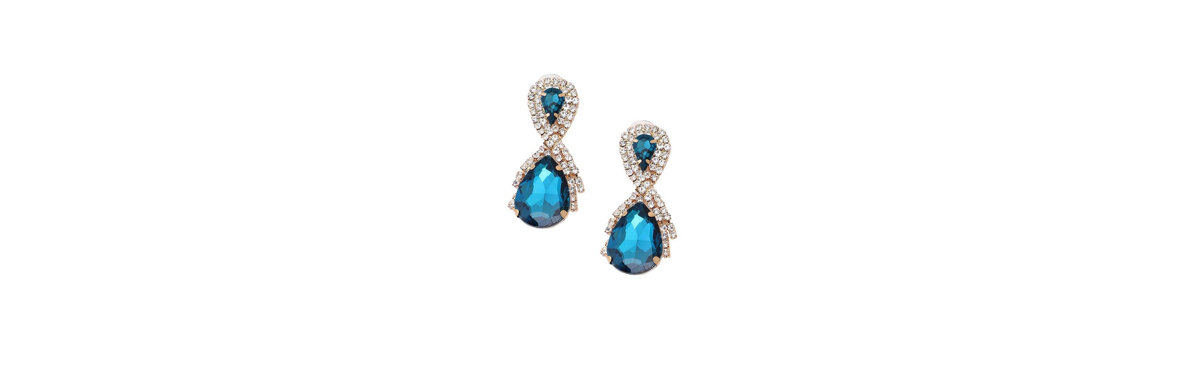 Sohi Teardrop Stone Drop Earrings