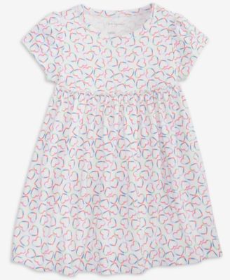 First Impressions - Toddler Girls' 2T-4T Linear Hearts Printed Dress