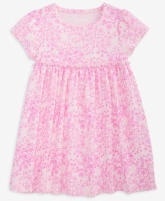 First Impressions - Toddler Girls' 2T-4T Linear Flower Printed Dress