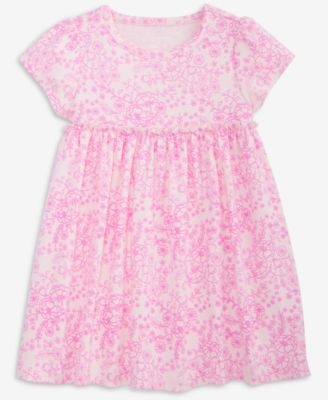 First Impressions - Baby Girls' Linear Flowers Printed Dress