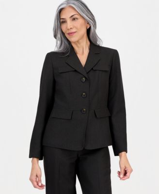 Women's Notch-Lapel Button-Front Pantsuit 