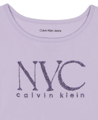 Girls' 7-16 City Round Neck High-Low Hem T-Shirt