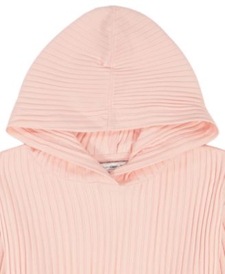 Girls' 7-16 Chunky Rib Zip Front Hoodie