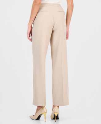 Women's Notch-Lapel Mid-Rise Pantsuit, Regular & Petites