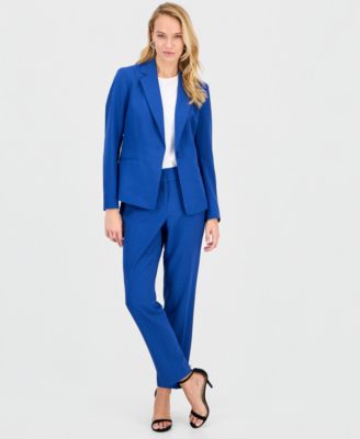 Le Suit - Women's Notch-Lapel Mid-Rise Pantsuit