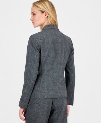 Women's Notch-Lapel Mid-Rise Straight-Leg Pantsuit 