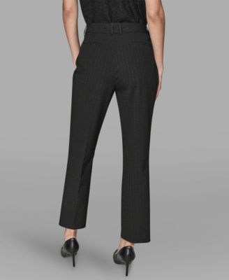 Women's Novelty Metallic Striped Slim Leg Pants