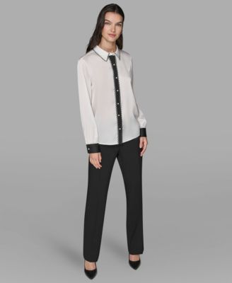 Women's Color Block Long Sleeve Top