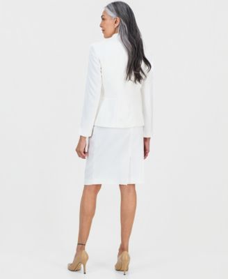 Women's Peak-Lapel Slim-Fit Skirt Suit 