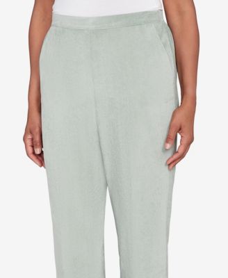 Petite Stockbridge Pull-On Corduroy Flat Front Short Length Pants