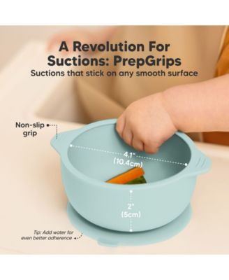 2-Pack Prep Baby Bowls with Suctions & Lids, Silicone Bowls for Baby Boy, Girl, Toddler Suction Bowl, Kids Bowl BPA-Free