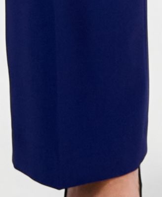 Plus Size Notch-Lapel Mid-Rise Pantsuit 