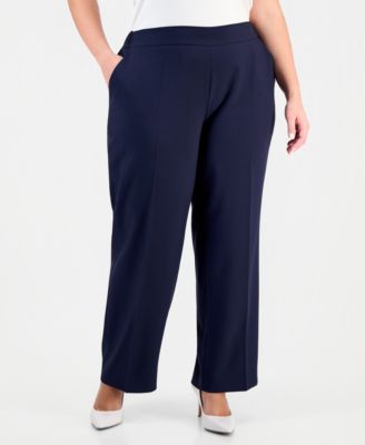Plus Size Colorblocked Mid-Rise Wide-Leg Pantsuit 