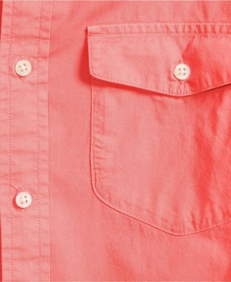 Men's Long Sleeve Solid Poplin Shirt