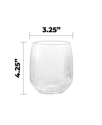 Estiva Textured Tall Tumbler Glasses, Set of 4