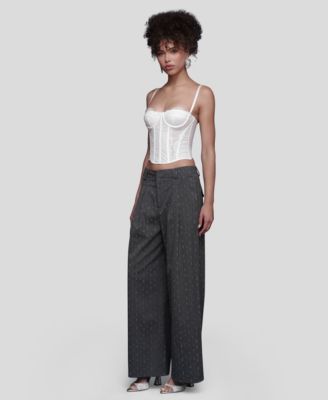 Women's Straight Wide-Leg Trousers