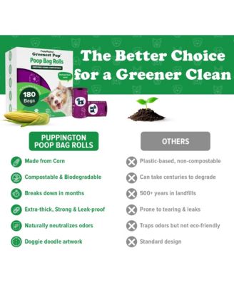 Compostable Dog Poop Bags, 270 Bags, Plum Wine