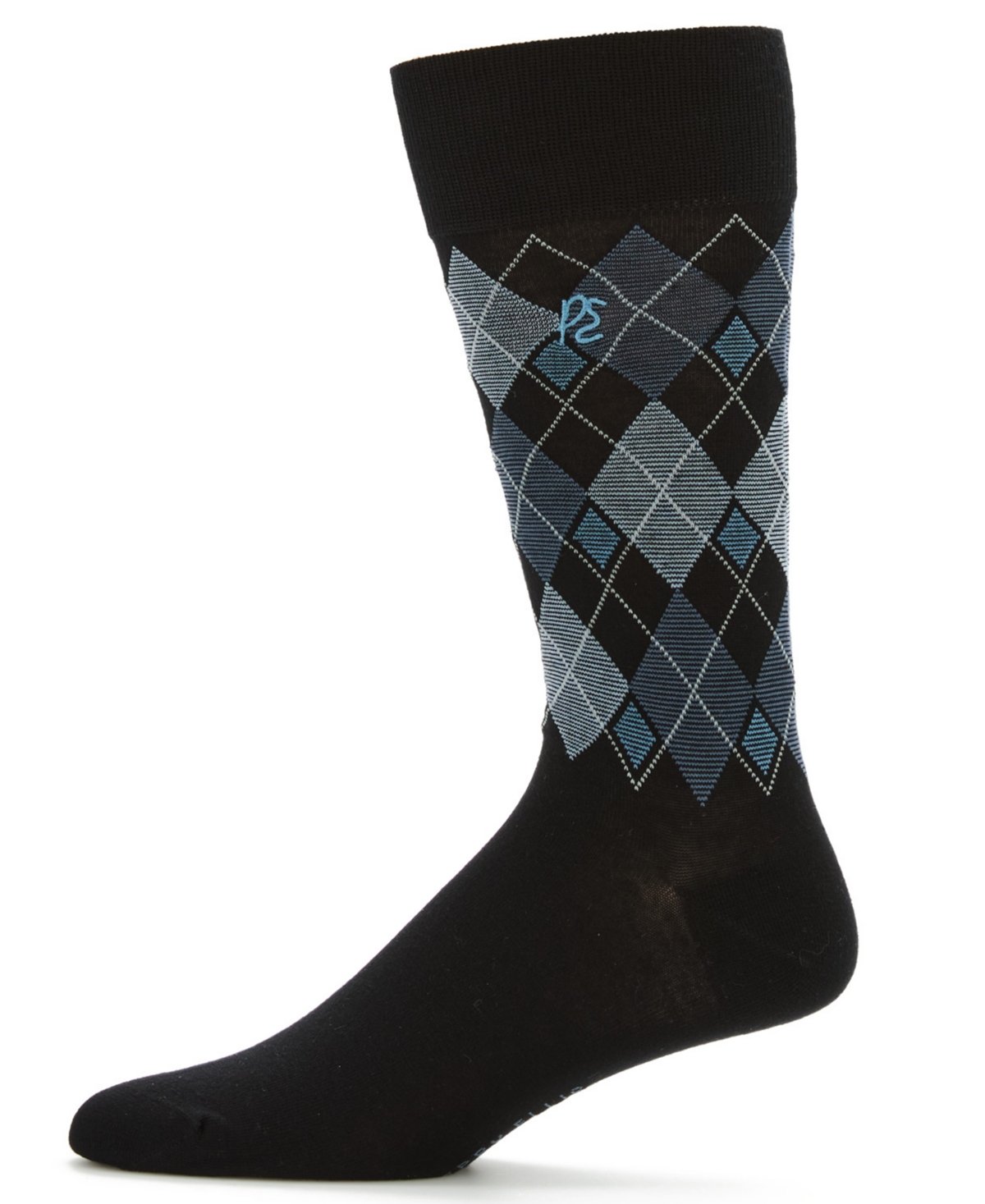 Perry Ellis Portfolio Men's Bamboo Diamond Socks In Black