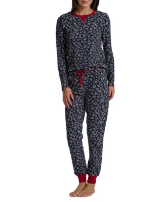 Women's 2-Pc. Packaged Printed Thermal Pajamas Set