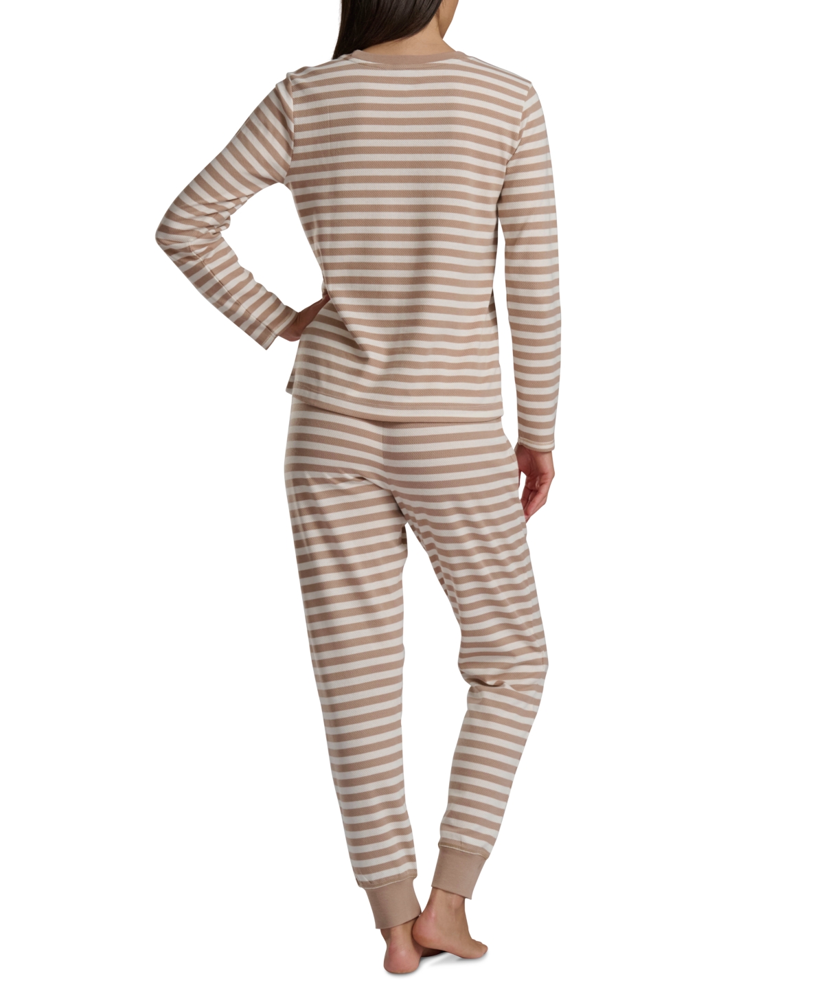Tommy Hilfiger Women's 2-pc. Packaged Printed Thermal Pajamas Set In Gray