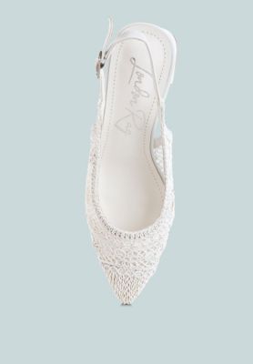 Womens Tolina Woven Design Slingback Sandals