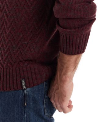 Men's Chevron Textured Crewneck Sweater