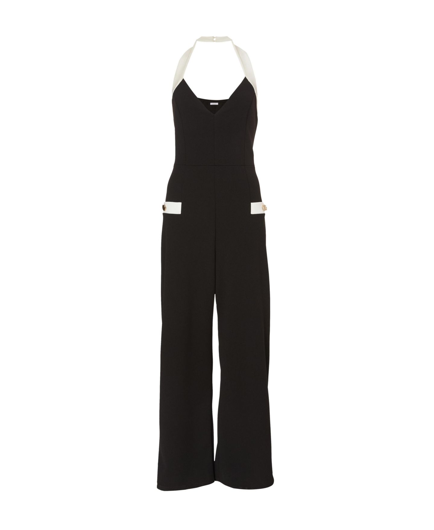 Женский комбинезон QUIZ Halterneck Jumpsuit - Black, цвет: Чёрный — фото 5