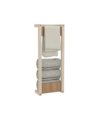 Ambia Wall Tower Rack, Natural Oak