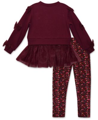 Baby Girls 2-Piece Long Sleeve Top and Pants Set