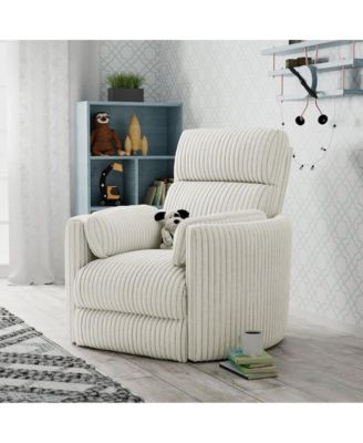 Mega Ivory Swivel Power Glider Recliner