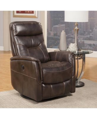 2 Pc. Truffle Polyester Blend Articulating Headrest Power 360° Swivel Glider Recliner Set