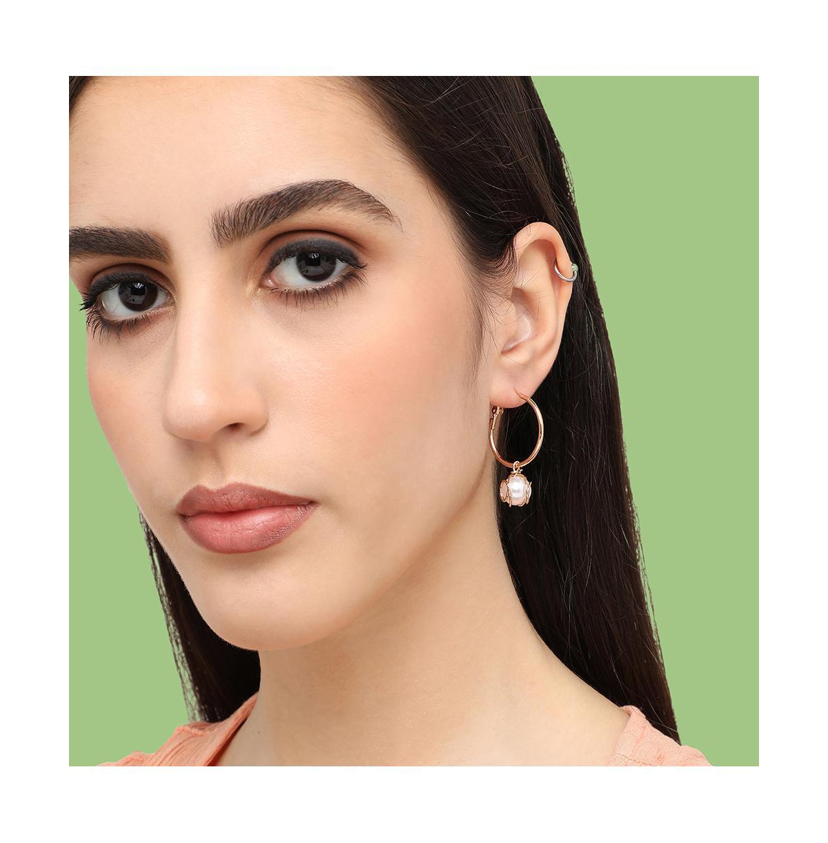 Sohi Snowball Drop Earrings In Gold