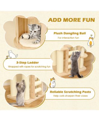 71'' Tall Cat Tree w/Cozy Perch Condo Space Capsule 4.6'' Scratching Posts