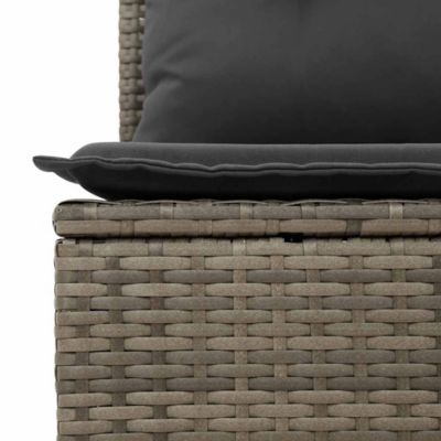 Garden Sofa Grey PE rattan Single Modular Garden Sofa Square