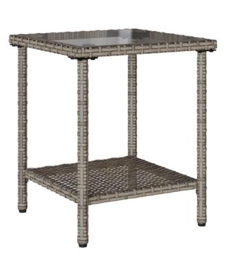 Garden Sofa Grey PE rattan Medium Adjustable Feet