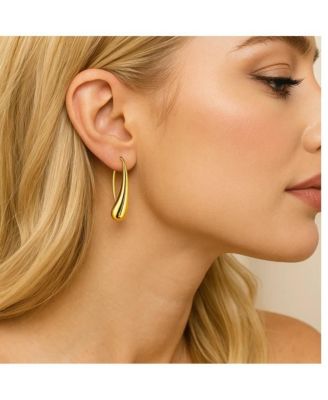 Isabella Eternal Drops Dainty Teardrop Dome Earrings