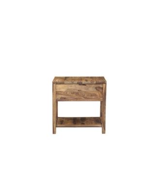 Urban Solid Sheesham Wood End Table, Natural