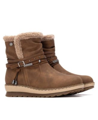 Women's Faux Shearling Lined Ankle Booties Refresh Collection By XTI