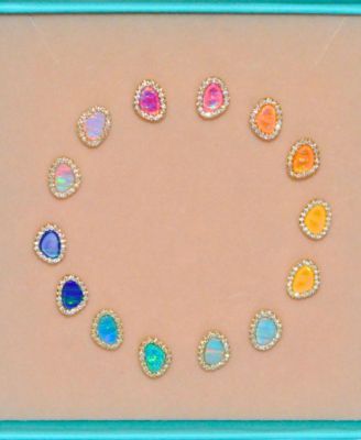 Pebble Stud Earrings With Lab-Grown Opal in Sterling Silver