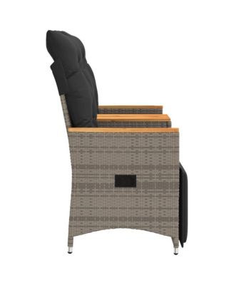 Reclining Garden Sofa Grey