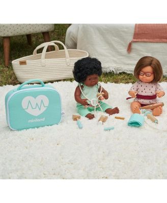 Cotton Doll Sized Moses Basket for Dolls up to 15"