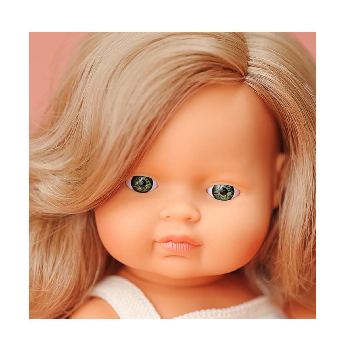 Miniland My Friends and Me Collection Baby Girl Doll with Dark Blonde Hair